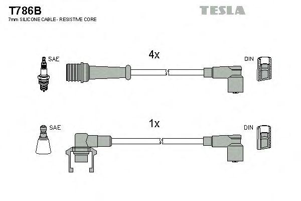 Комплект проводов TESLA, T786B