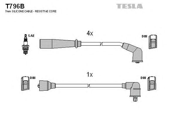 Комплект проводов TESLA, T796B
