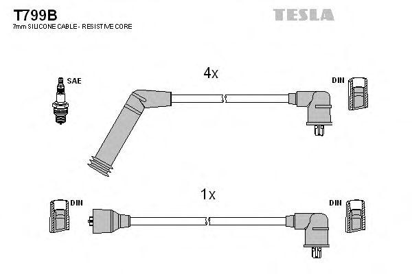 Комплект проводов TESLA, T799B