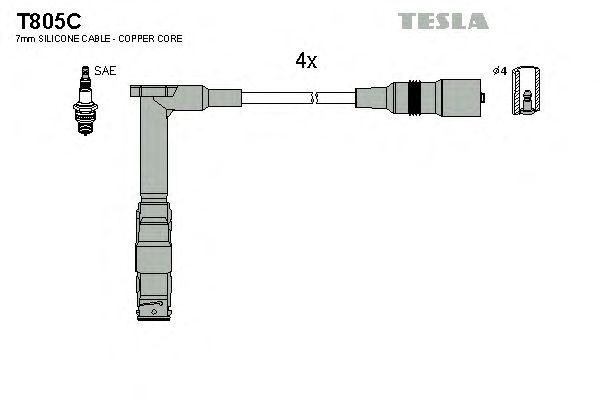 Провода высоковольтные TESLA, T805C