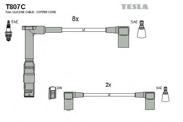 Провода высоковольтные TESLA, T807C