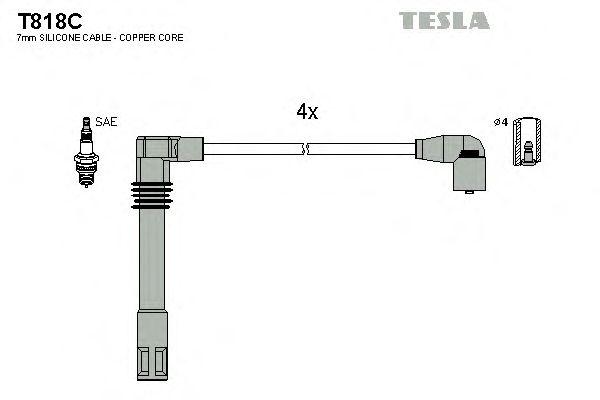 Провода высоковольтные TESLA, T818C