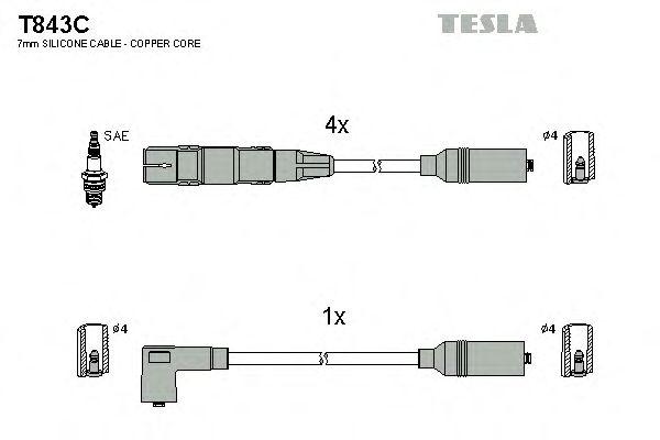 Провода высоковольтные TESLA, T843C