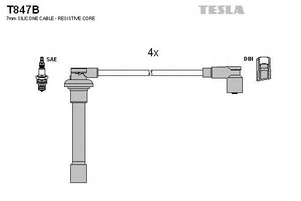 Провода высоковольтные TESLA, T847B