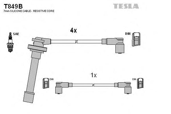 Комплект проводов TESLA, T849B