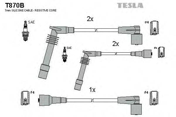 Провода высоковольтные TESLA, T870B