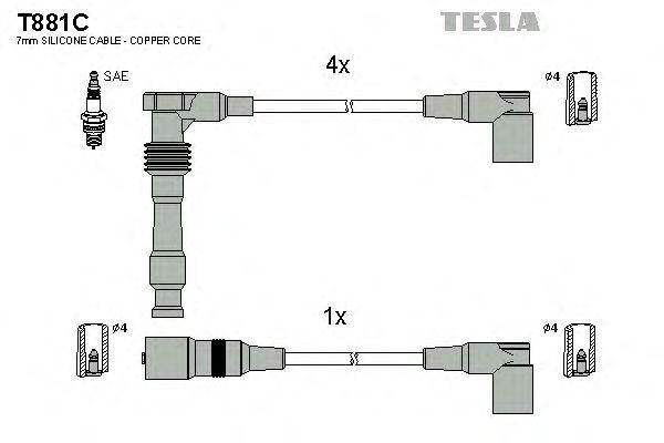 Провода высоковольтные TESLA, T881C