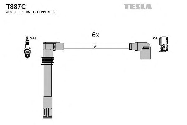 Комплект проводов TESLA, T887C