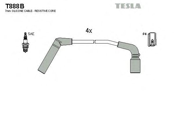 Провода высоковольтные TESLA, T888B
