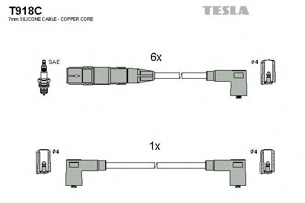 Провода высоковольтные TESLA, T918C