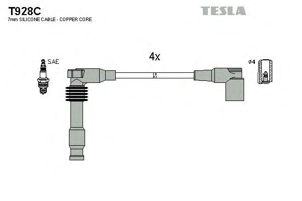 Провода высоковольтные TESLA, T928C