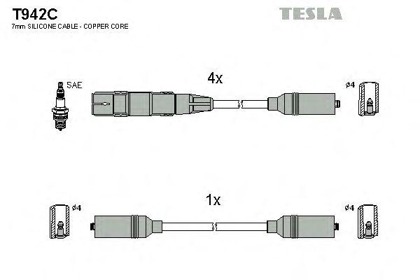 Комплект проводов TESLA, T942C