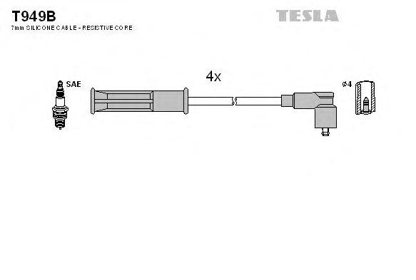 Провода высоковольтные TESLA, T949B