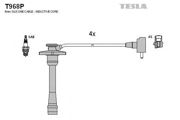 Комплект проводов TESLA, T968P