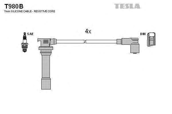 Комплект проводов TESLA, T980B