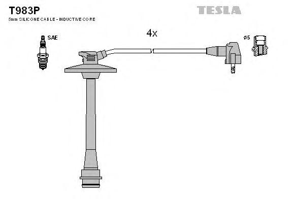 Комплект проводов TESLA, T983P