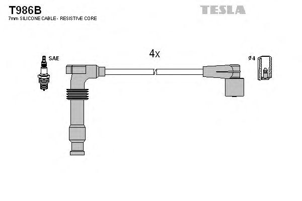 Комплект проводов TESLA, T986B