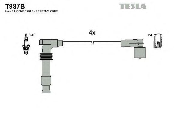 Провода высоковольтные TESLA, T987B