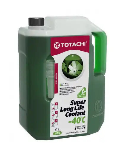 Жидкость охлаждающая TOTACHI SUPER LLC Green -40C 4л TOTACHI, 41604