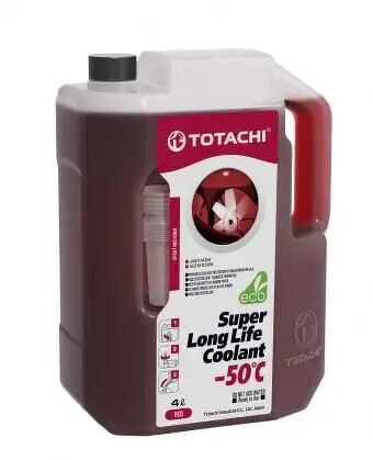 Жидкость охлаждающая низкозамерзающая TOTACHI SUPER LONG LIFE COOLANT Red -50C 4л TOTACHI, 41904