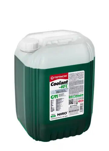 Жидкость охлаждающая TOTACHI NIRO COOLANT Green -40C G11 10кг TOTACHI, 43210