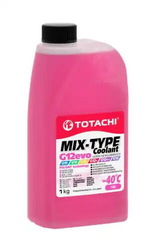 Антифриз, MIX-TYPE COOLANT Pink -40C G12evo 1кг TOTACHI, 46801