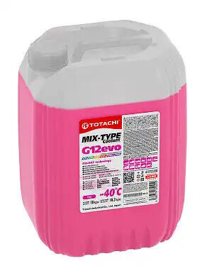 Жидкость охлаждающая TOTACHI MIX-TYPE COOLANT Pink -40C G12evo 10кг TOTACHI, 46810