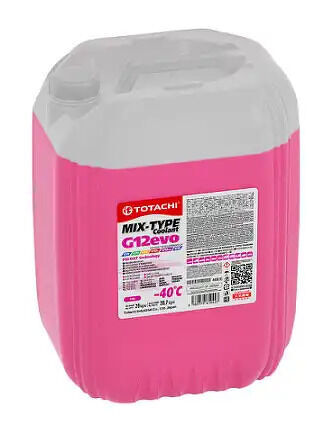 Антифриз, MIX-TYPE COOLANT Pink -40C G12evo 20кг TOTACHI, 46820