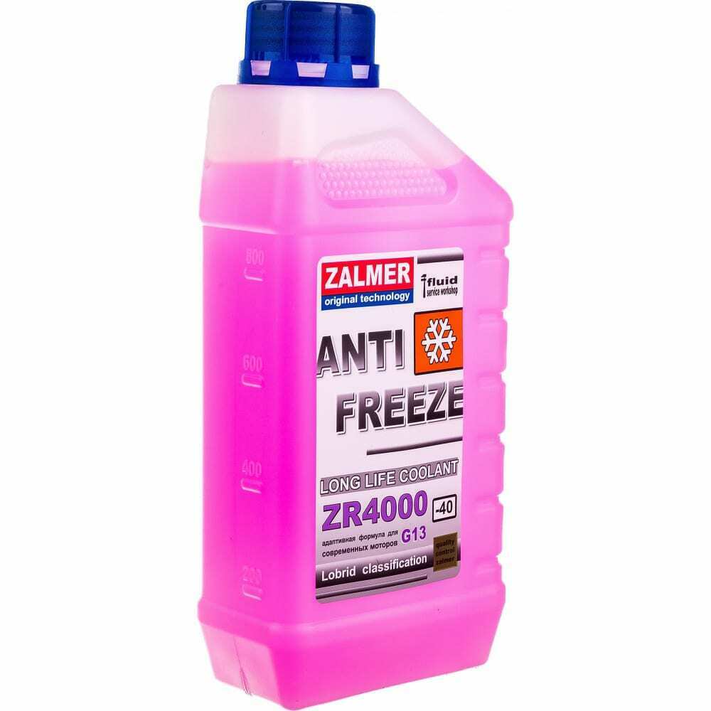 Антифриз 1кг ZALMER Antifreeze ZR4000 LLC G13 (фиолет.) ZALMER, ZR40V001