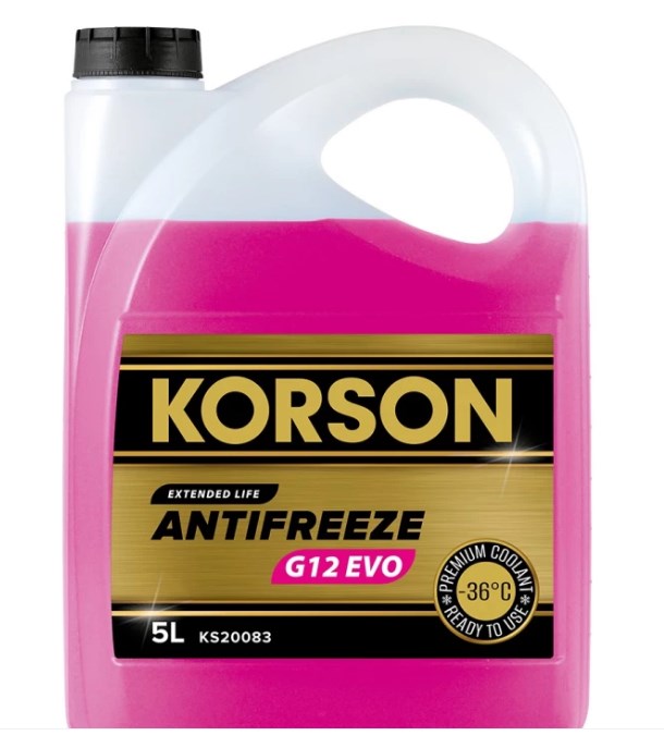 KORSON KS20083 Антифриз, готовый раствор G12 EVO -36 розовый 5л